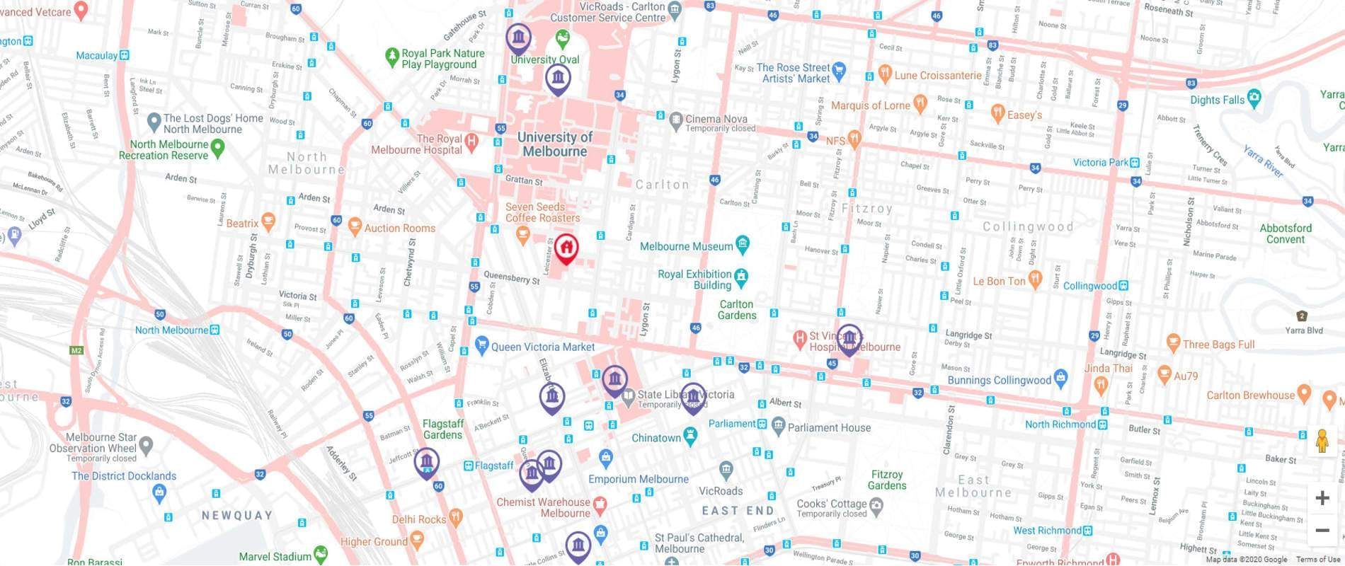 UniLodge Lincoln House Map
