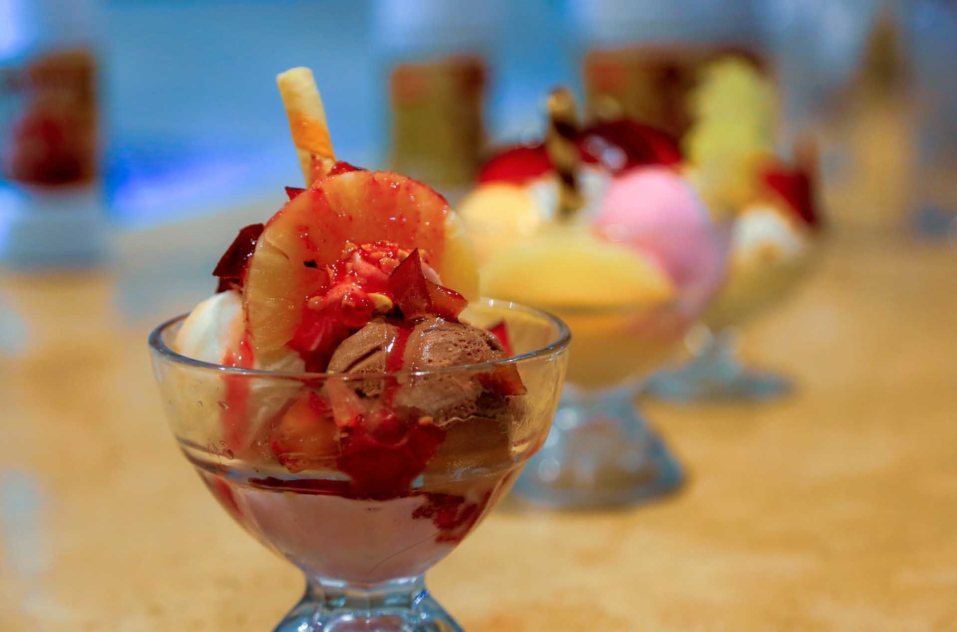 Gelateria ice cream decor with fruits at LABRANDA Club Makadi