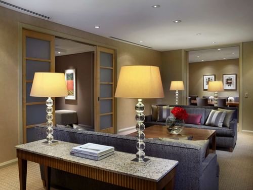 Sitting room area at Sofitel Sydney Wentworth