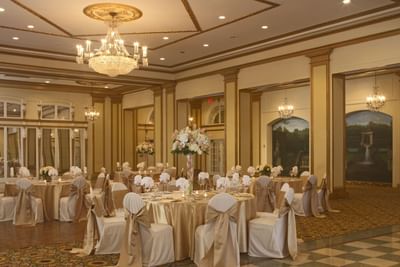 Venetian Ballroom arranged for an event at Peabody Hotels