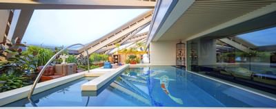 Exterior of The Suites with terrace pool at Hotel Eclat Beijing