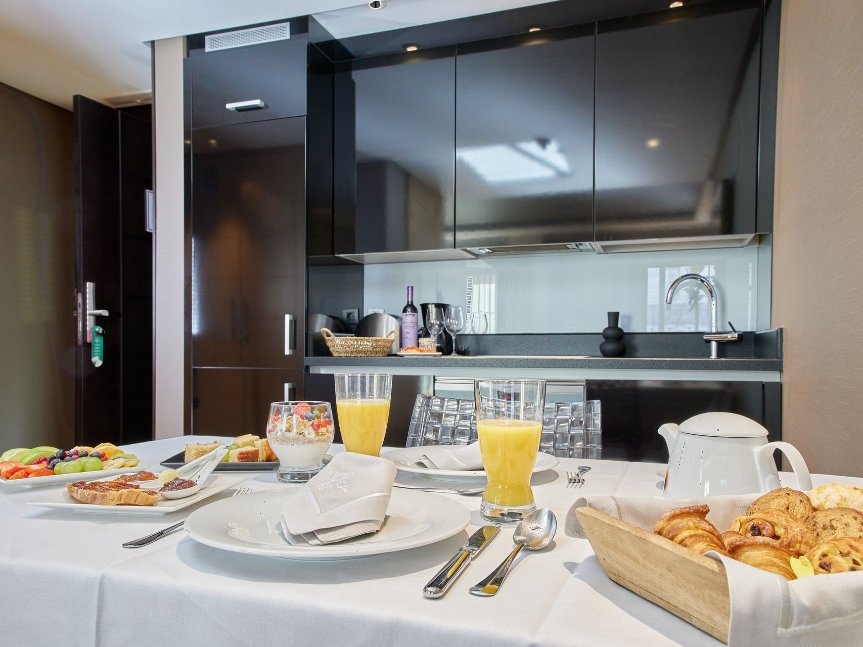 In-room breakfast at Nexus Valladolid Suites & Hotel