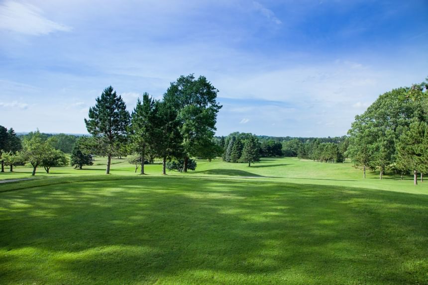 Landscape view of the Golf course at Evergreen Resort