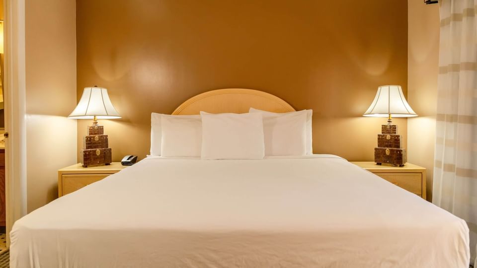 Bedroom of One-Bedroom Accessible Suite at Brigantine Beach