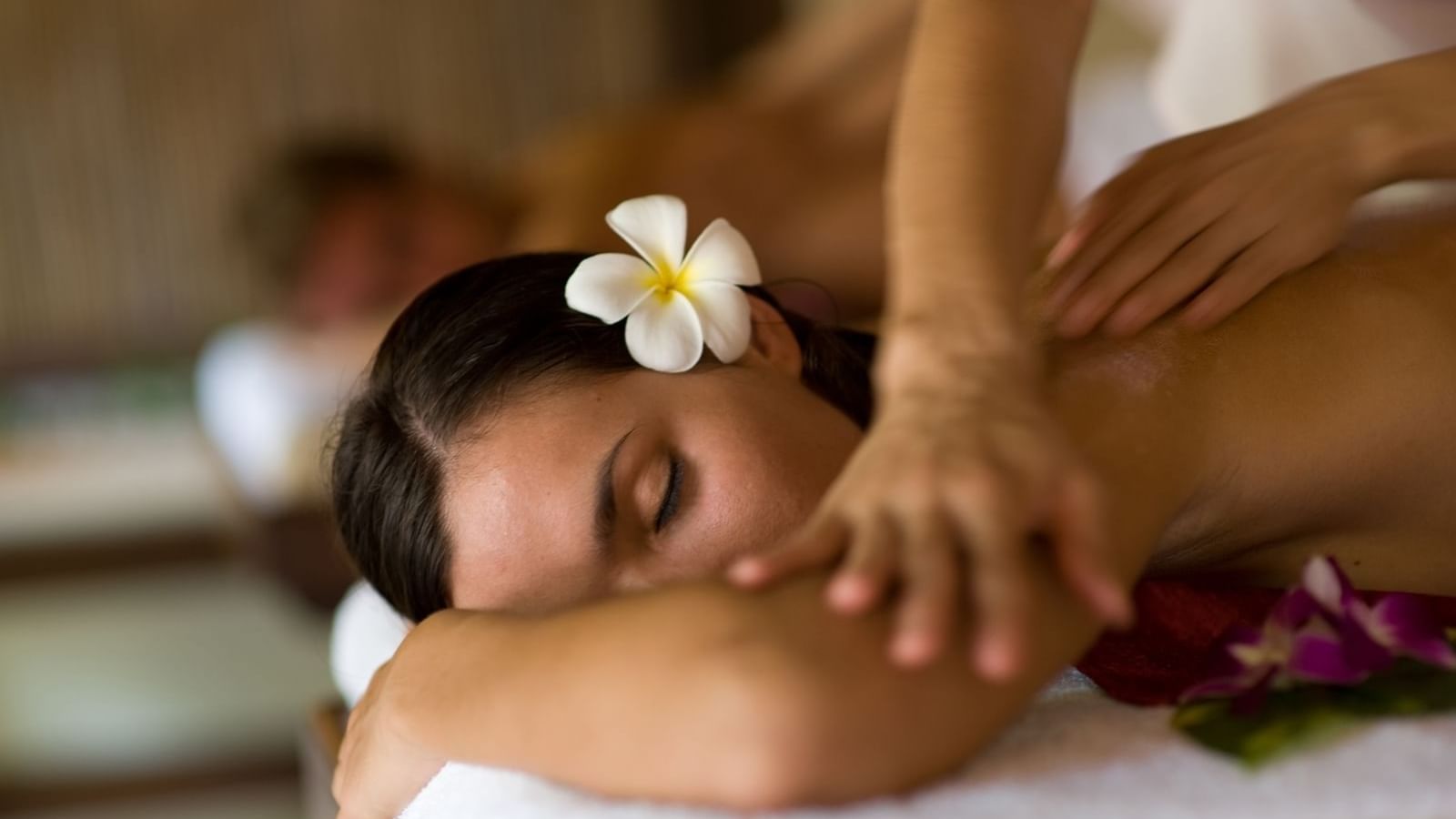 A couple relaxing in the spa at Fiesta Americana Condesa Cancún