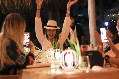Dinner party at Teppanyaki at Playa Blanca Beach Resort