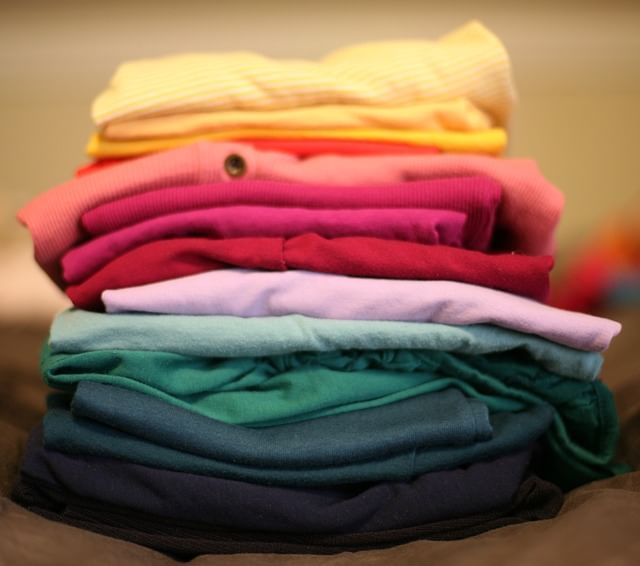 Close-up on stack of folded clothes at Lake Buena Vista Resort Village & Spa