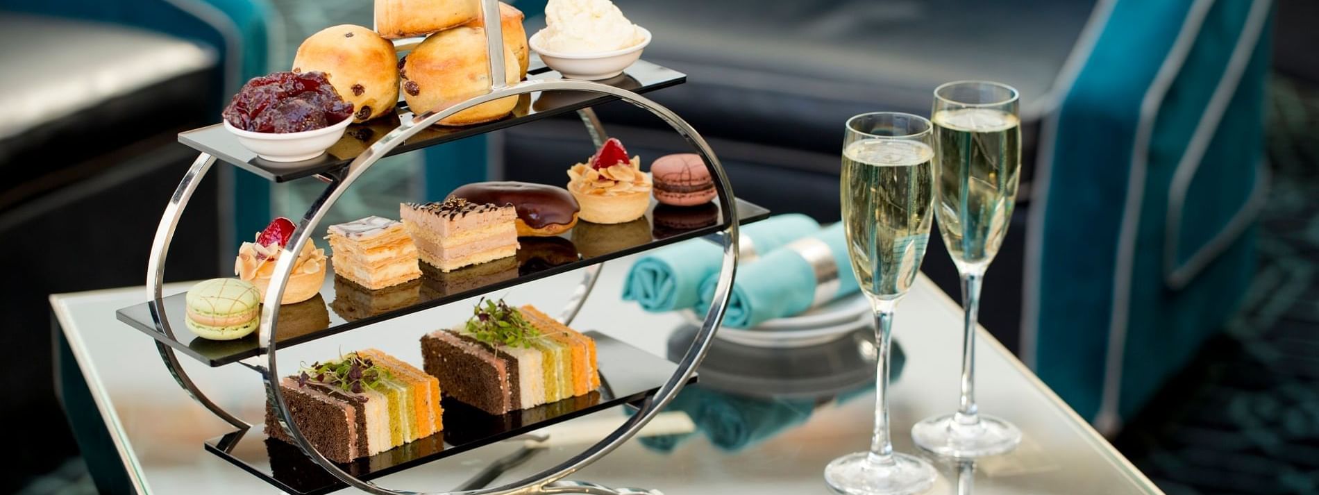Close-up of Sweets palate in Lobby Lounge at Crown Hotel Perth