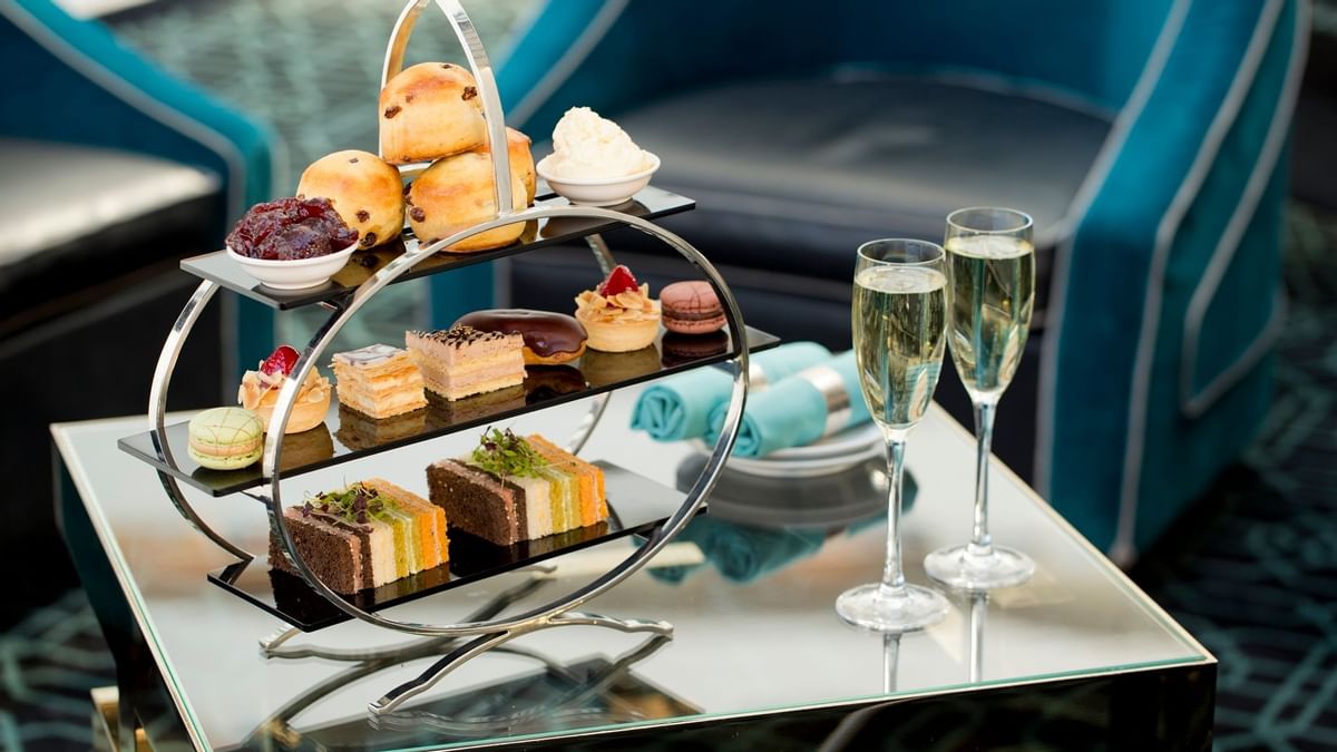 Close-up of Sweets palate in Lobby Lounge at Crown Hotel Perth