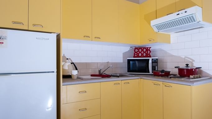 UniLodge 570 Swanston_Kitchen in a 2 bedroom small apartment