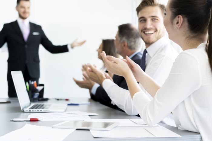 Group of people in a meeting event at Fullerton Sydney