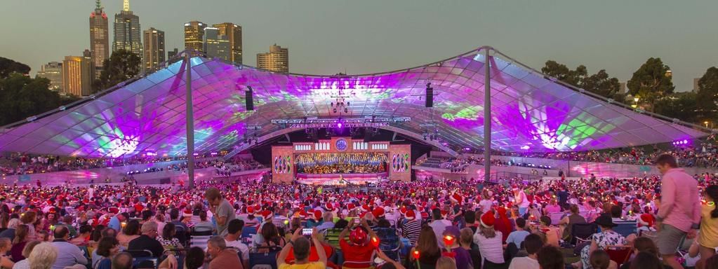 Sidney Myer Music Bowl Melbourne nearby Mercure Welcome Hotel 
