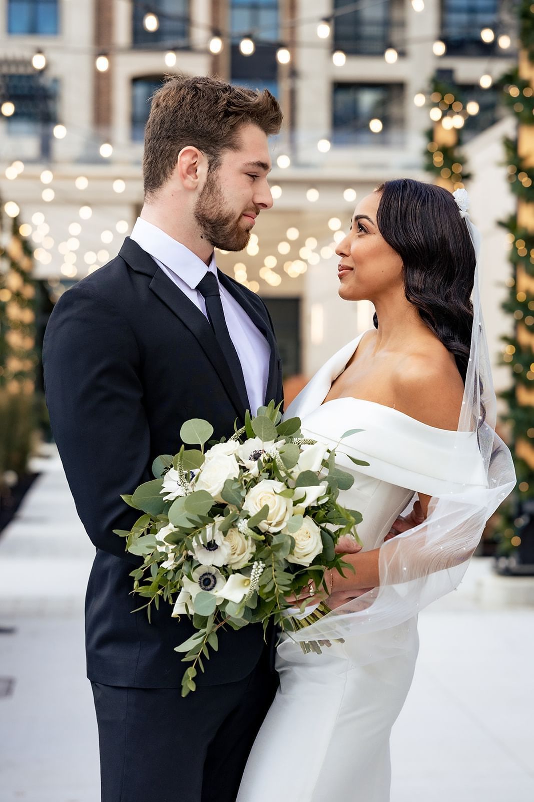 Close up of a wedding couple at The Artisan Hotel