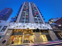 Exterior low-angle view of Brady Hotels Central Melbourne