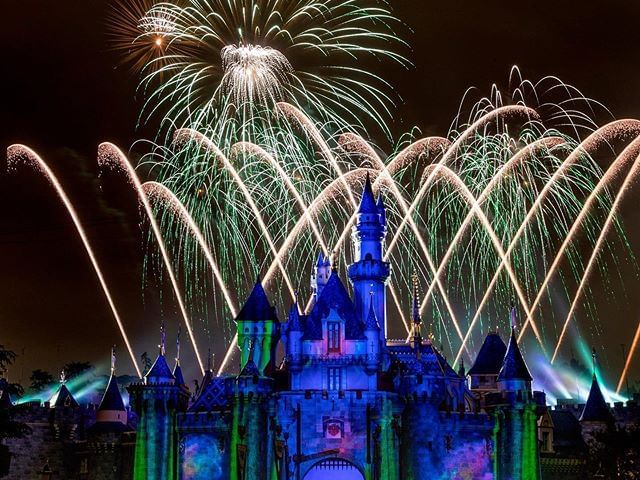 Disneyland Castle fireworks show