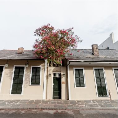 The exterior view of Audubon Cottage
