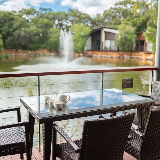 Private Terrace in our One Bedroom Villa with Lake Views