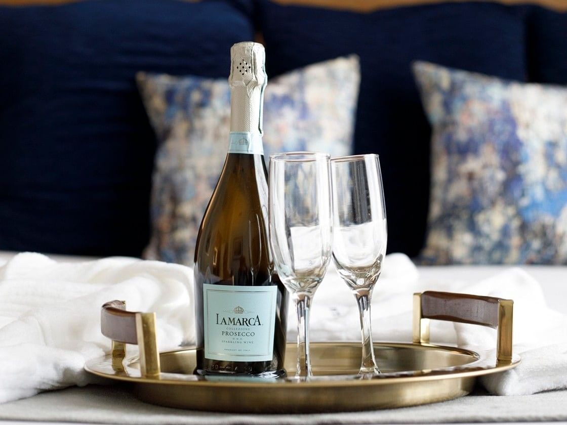 Champagne romance package at the Hotel at Old Town in Wichita KS