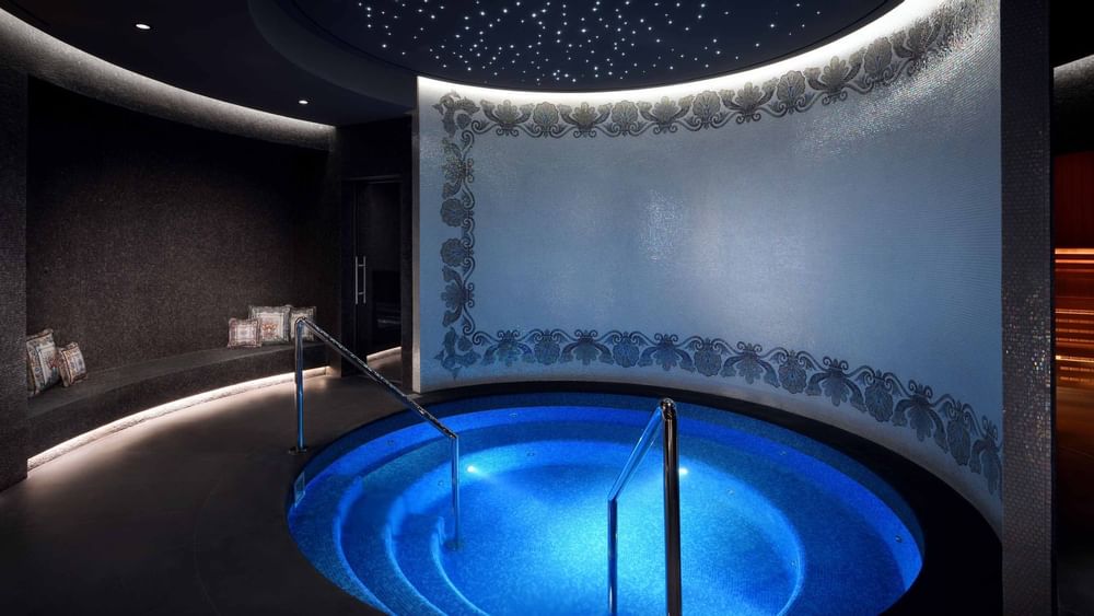 Hot tub prepared in the spa at Palazzo Versace Dubai