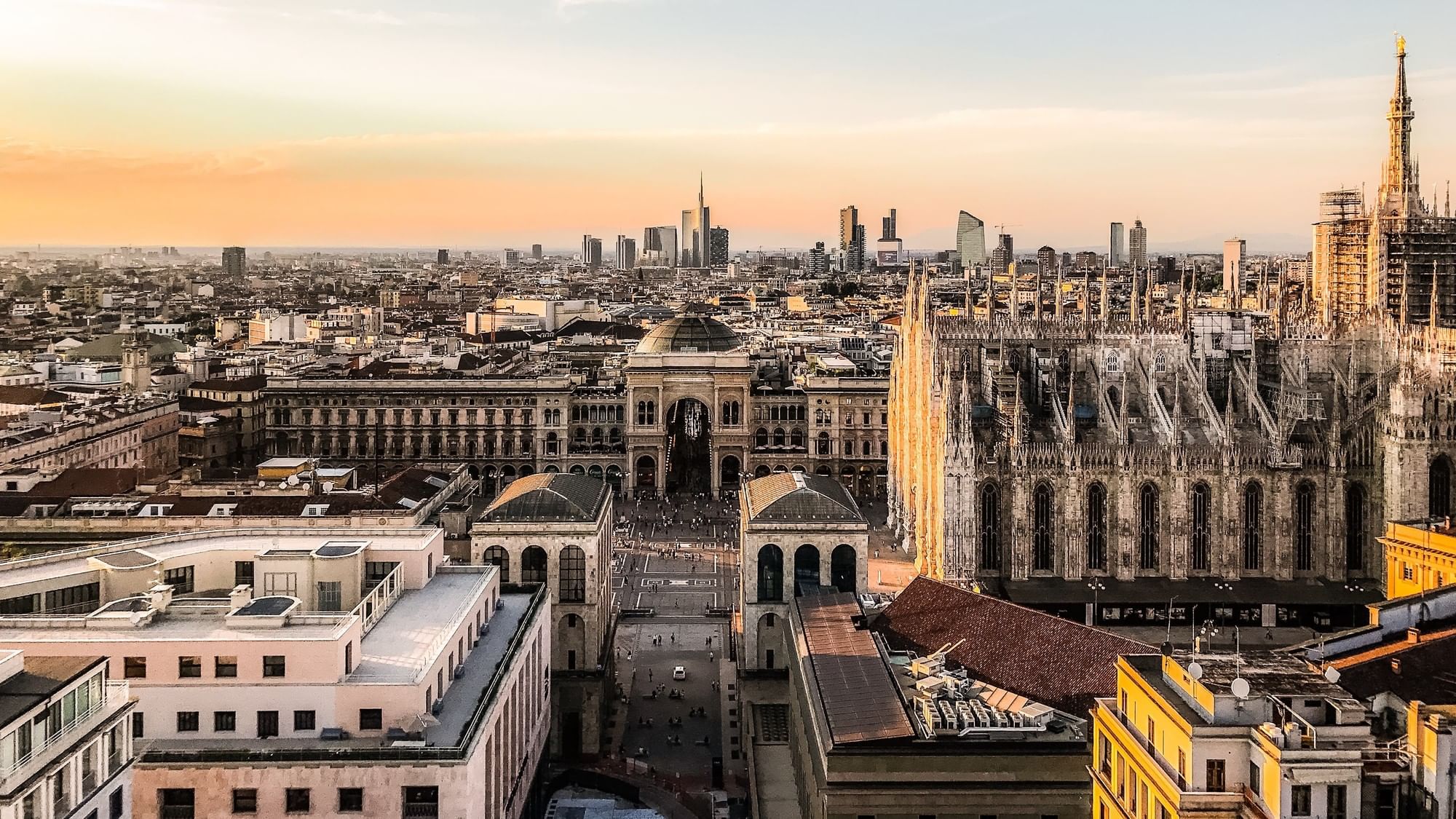 Luxury shopping in Milan's fashion district