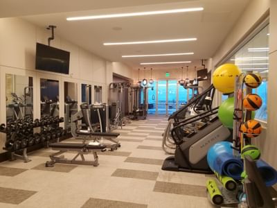 Fully equipped fitness center at Stein Eriksen Residences