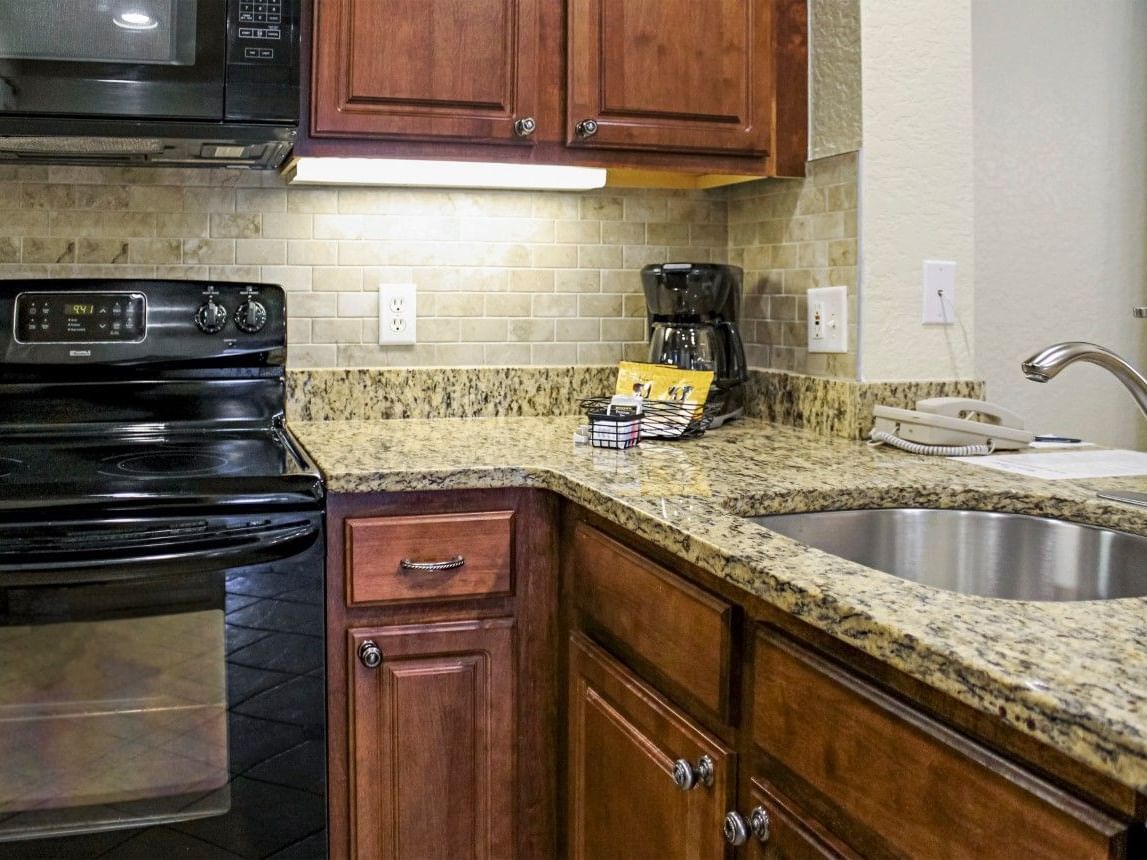 Pantry area in One Bedroom Deluxe Room at Mystic Dunes Resort