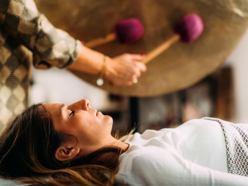 Sound bath class at East Park Gym in Bracknell