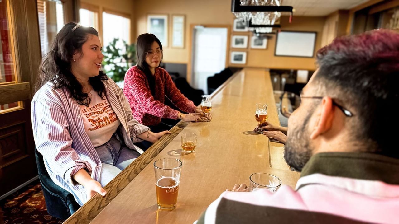 People enjoying a drink at the Sluice Box Lounge