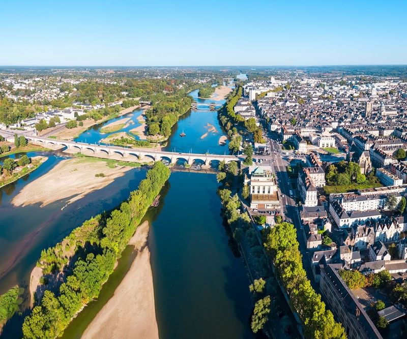 Aerial view of Loire near Oceania Hotels
