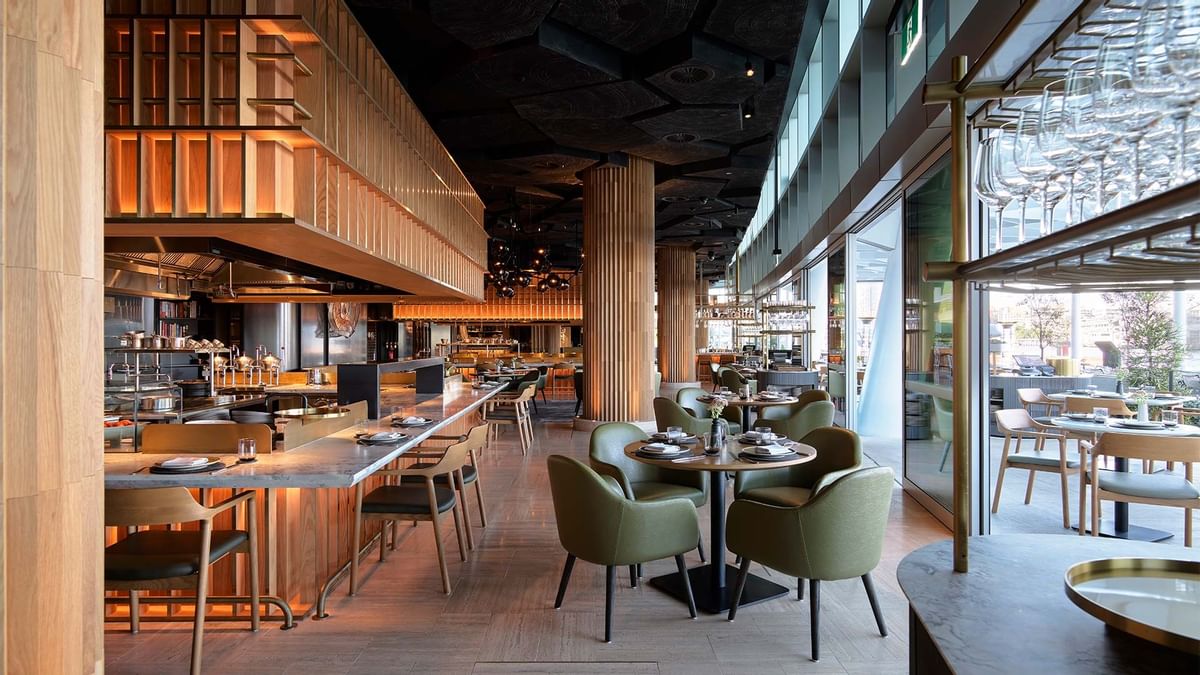 Interior of Woodcut restaurant at Crown Towers Sydney