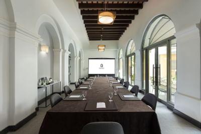 Conference table in meeting venue