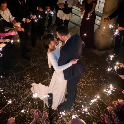 Sparklers perfect for a New Years Eve Wedding