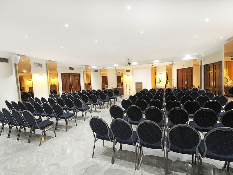 Theatre-type chair set-up in Massena at Splendid Hotel & Spa Nice