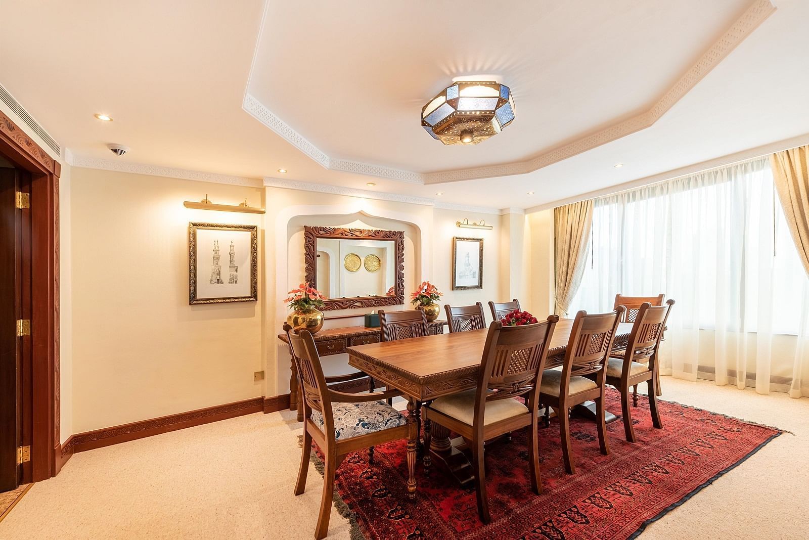 Dining Room in the Lamu Suite at Nairobi Serena Hotel