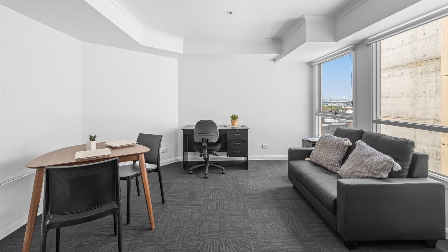 Student Living on Flinders - Studio Apartment Living Area