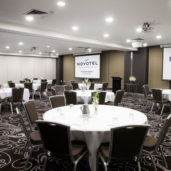 Interior of the meeting room at Novotel Melbourne on Collins