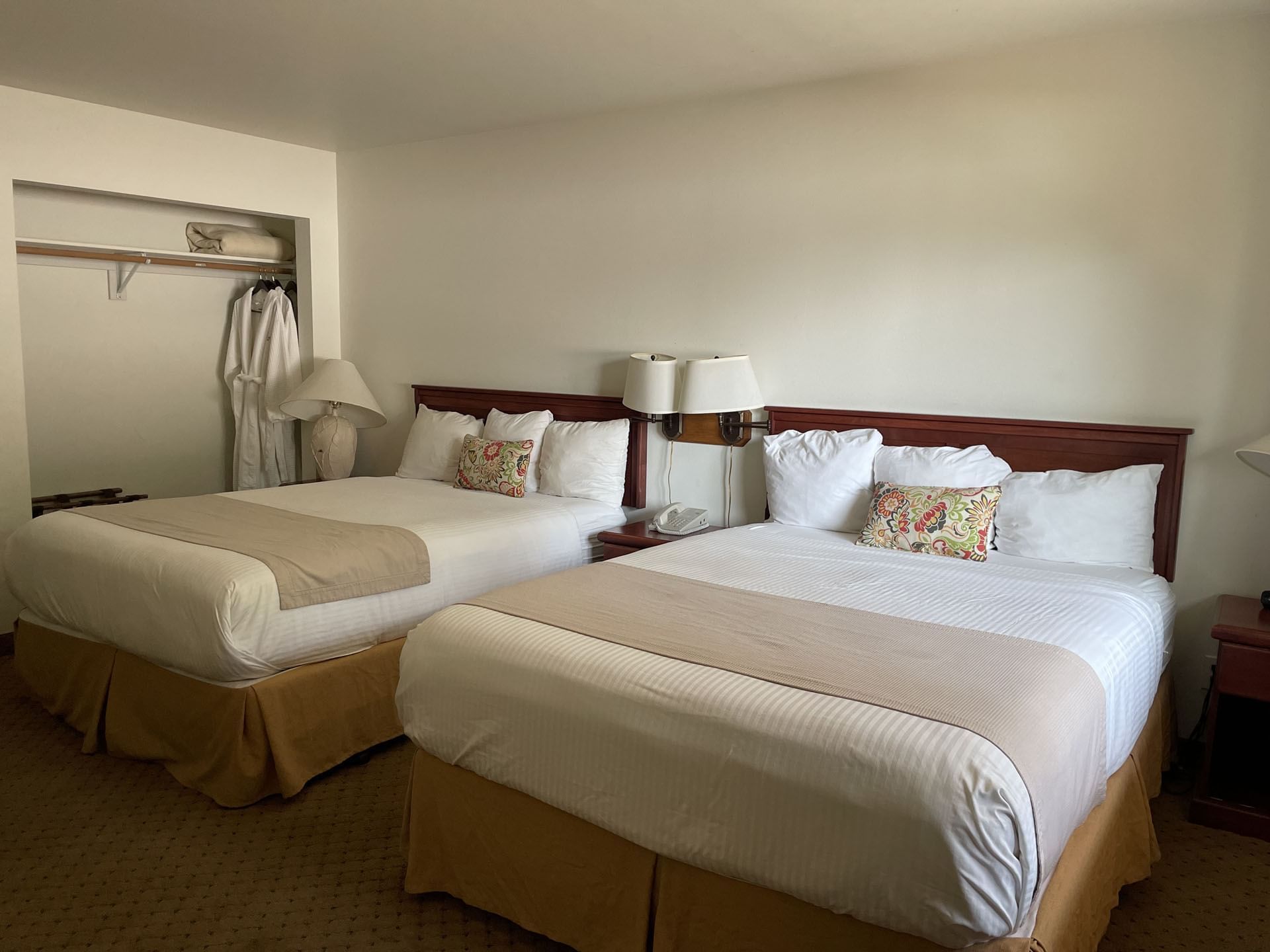 Beds in Standard Double Queen Room at Carson Hot Springs Resort
