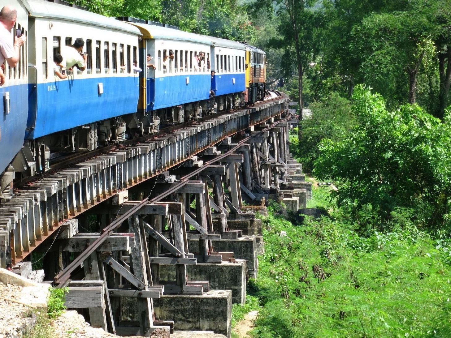Train rides on Death Railway near U Hotels & Resorts
