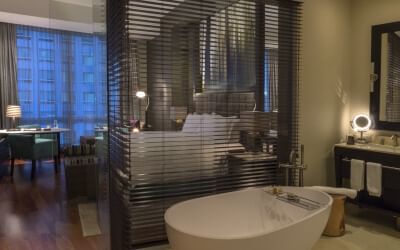 View of Hotel room Bathtub at Live Aqua Urban Resort Mexico