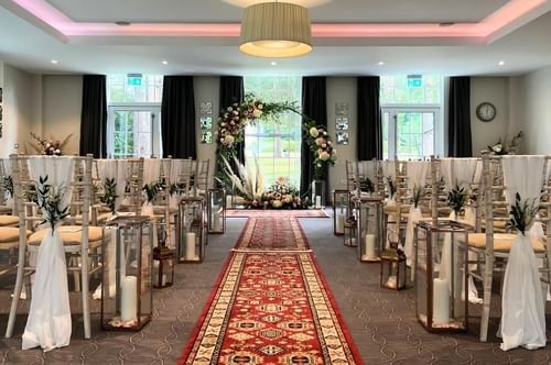 Asian wedding ceremony in the Garden Suite at Gorse Hill in Surrey