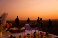 People gathered to see sunset at Mara Serena Safari Lodge