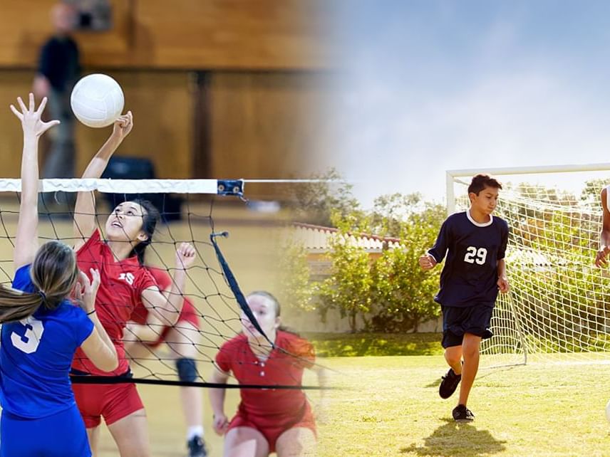 Netball players and Soccer players playing at Lake Buena Vista Resort Village & Spa