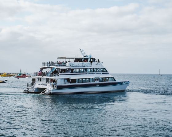 People on board in the Catalina express near Catalina Island Company