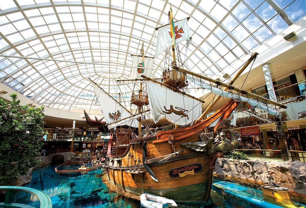 pirate ship at West Edmonton Mall