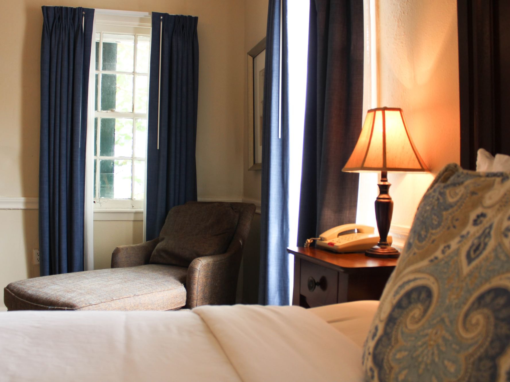 Bed & lounger in Vieux Carre Suite at Hotel St. Pierre