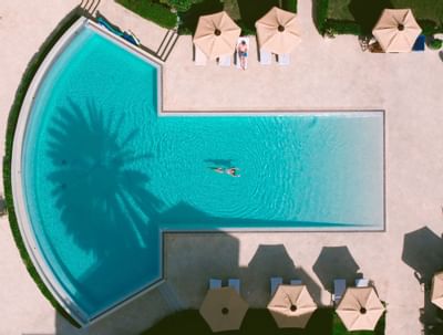 Distant view of the pool at The Somerset On Grace Bay