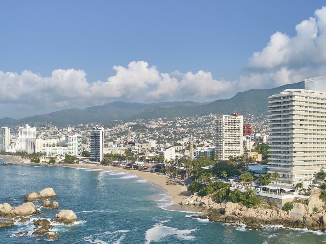 Aerial view of Fiesta Americana Acapulco Villas at Gamma Hotels