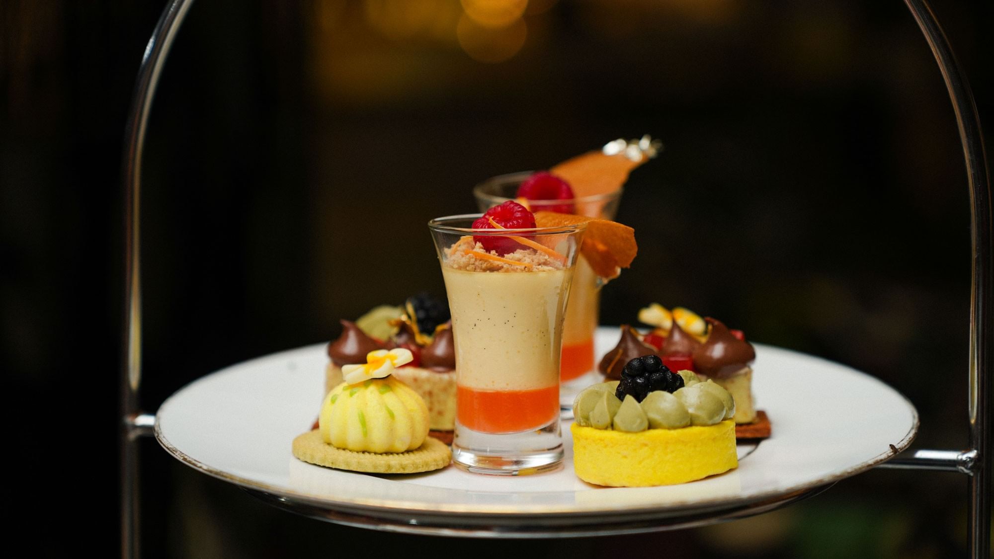 Citrus High Tea at Emporium Hotel South Bank, featuring petite citrus-inspired pastries
