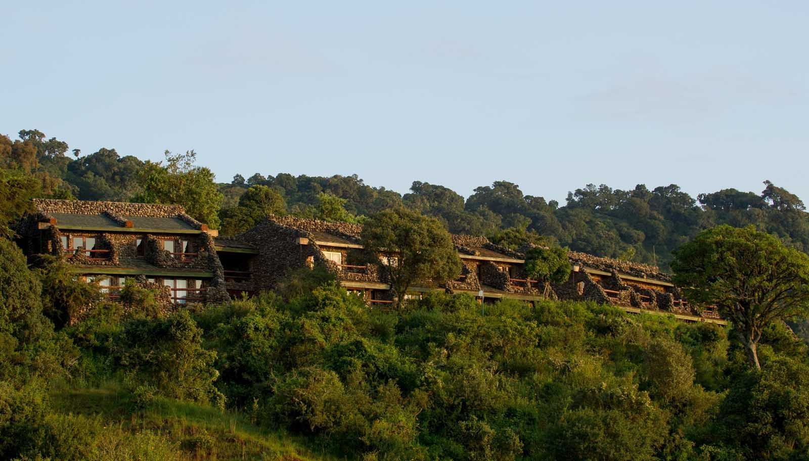 Distant Exterior View of the Hotel at Ngorongoro Serena