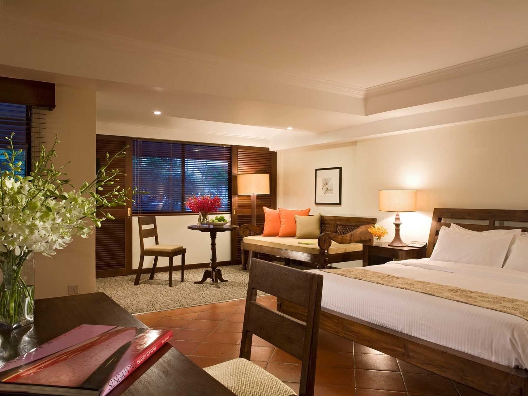 Bed & furniture in Cabanas at York Hotel Singapore